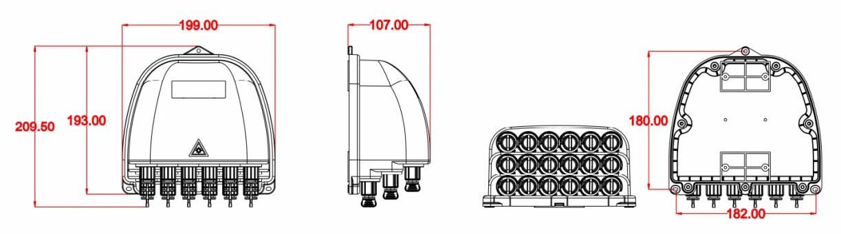 Pre-connectorized Fiber Optic Cable Distribution Box with 1 16 PLC Splitter