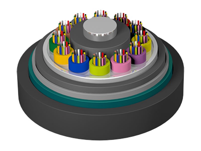Løst rør strenget forstærket kerne pansret flammehæmmende fiberoptisk kabel GYTZA53