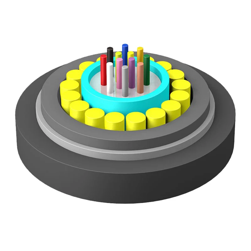 UNI-Tube Ikke-metallisk 73 kappe Lysvægtbelysning Anti-Rodent Fiber Optic Cable